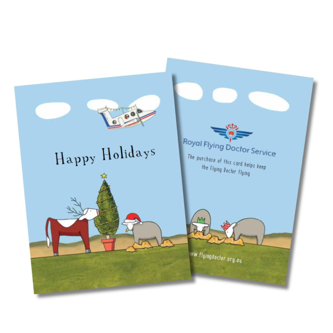 Front and Back of Happy Holidays Greeting Cards