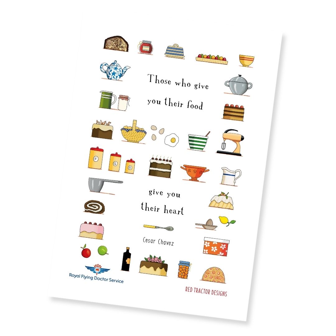 Food From The Heart Tea Towel