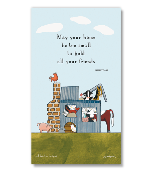 Party at Chook's House Tea Towel