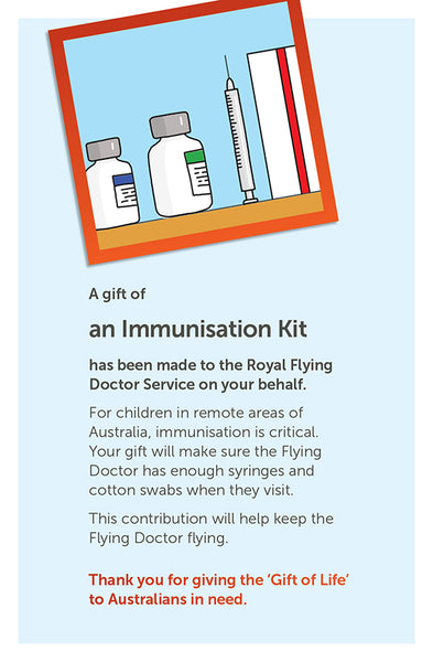 Gift of Life Cards: Immunisation